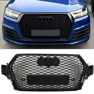 Решетка радиатора на Audi Q7 2015-2020 в стиле RSQ7 Black 241063 фото