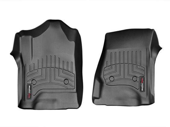 3D килимки для Cadillac Escalade, Chevrolet Silverado, Suburban, Tahoe, GMC Yukon 2015- чорні передні WeatherTech 446071 46258 фото