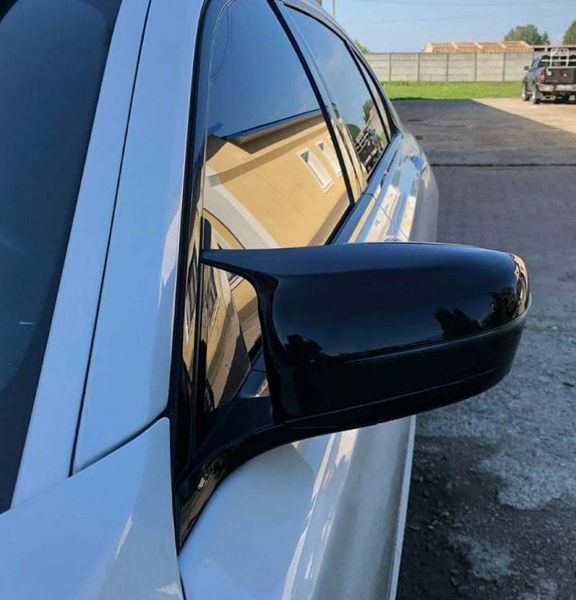 Накладки на зеркала BMW 3 G20, 5 G30, 6 G32, 7 G11, 8 G14 черные глянцевые в М стиле 244191 фото