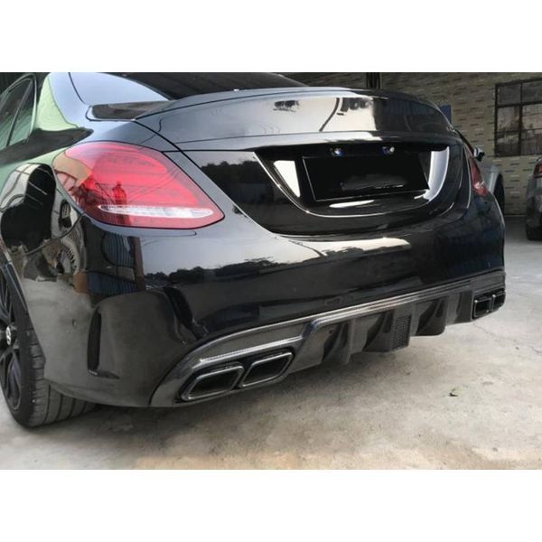 Диффузор заднего бампера для Mercedes-Benz C-class W205 2014-2018 AMG 424271 фото