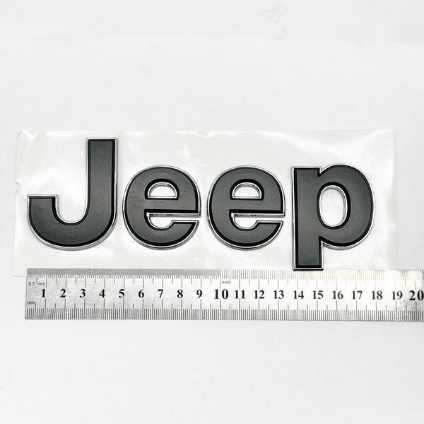 Автологотип емблема напис Jeep Jeep grafit chrom 180x55мм 523042 фото