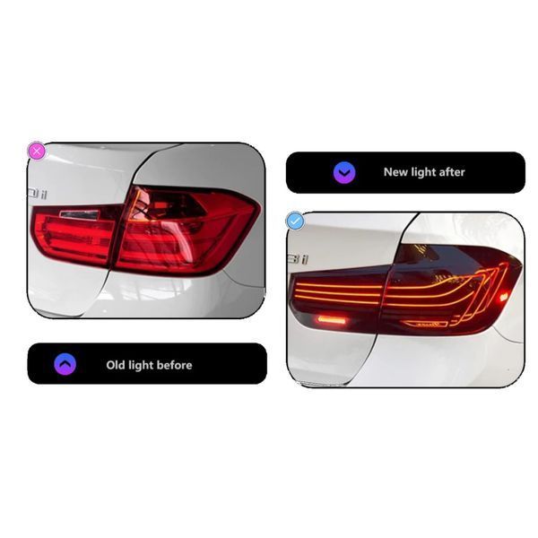 Задние фонари на BMW 3 Series F30 2013-2018 черный LED стиль Laser M4 CP 430388 фото
