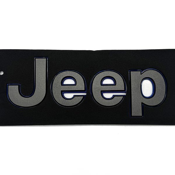 Автологотип емблема напис Jeep Jeep grafit chrom 180x55мм 523042 фото