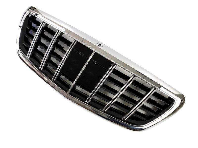 Решітка радіатора на Mercedes S-class W222 2013-2017 GT Chrome Black під night vision 427767 фото