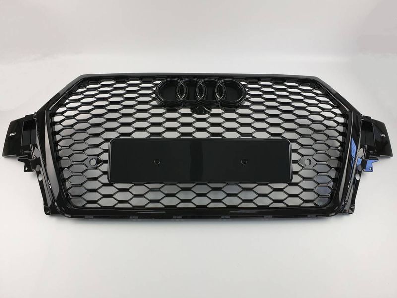 Решетка радиатора на Audi Q7 2015-2020 в стиле RSQ7 Black 241063 фото