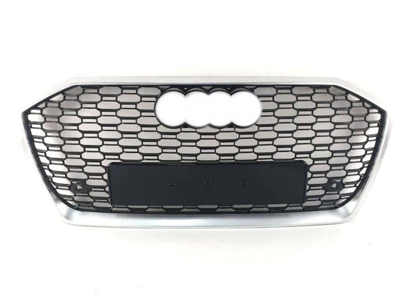 Решетка радиатора на Audi A6 C8 2018-2023 в стиле RS6 Black Silver 427298 фото