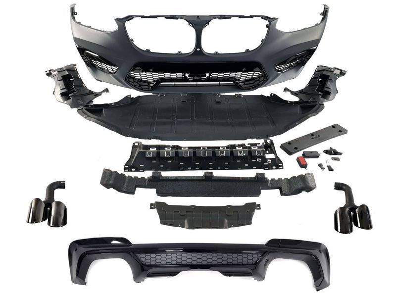 Комплект обвісу передній і задній бампер на BMW X3 G01 2018-2022 стиль X3M F97 V1 428593 фото