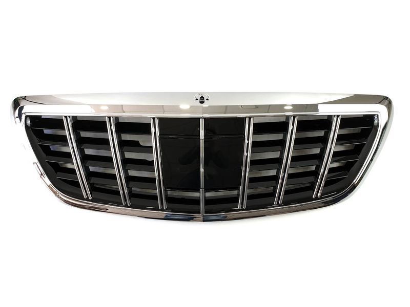 Решітка радіатора на Mercedes S-class W222 2013-2017 GT Chrome Black під night vision 427767 фото