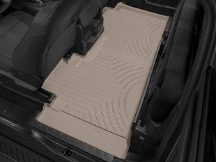 3D килимки для Ford F-150 2014-2020, 2021- SuperCab бежеві задні Bench Seating WeatherTech 456975 141189 фото