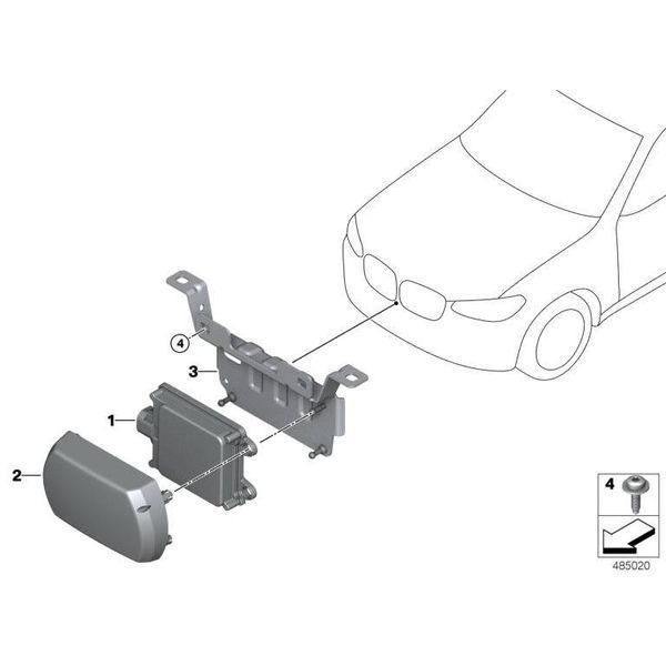 Защита радара для BMW 3 G20, 5 G30, 6 G32, 7 G11, G12, 8 G14, G15, X3 G01, X4 G02, X5 G05, X6 G06, X7 G07 422845 фото