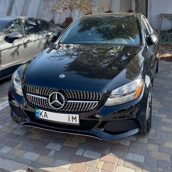 Решітка радіатора на Mercedes C-class W205 2014-2018 Diamond сіра 368688 фото
