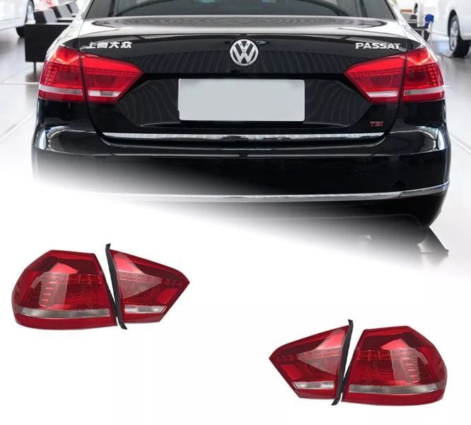 Задние фонари на Volkswagen Passat B7 USA 2011-2015 LED красные 430494 фото