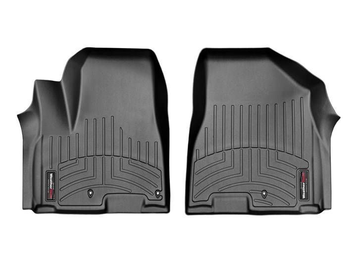 3D килимки для Kia Carnival, Sedona 2015- чорні передні WeatherTech 447091 170336 фото