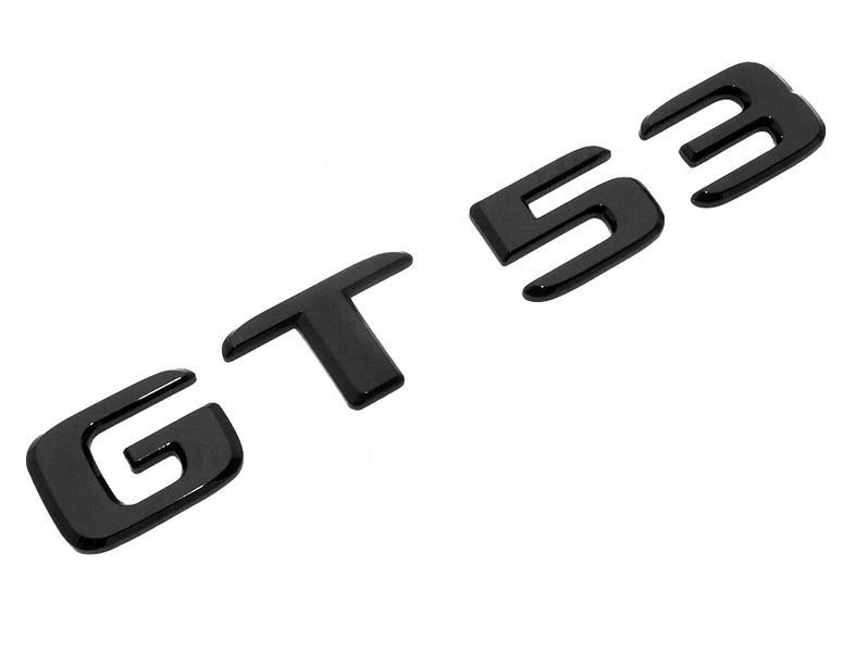 Автологотип шильдик эмблема надпись Mercedes GT53 Black Package черный глянец 522137 фото