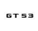 Автологотип шильдик эмблема надпись Mercedes GT53 Black Package черный глянец 522137 фото 1