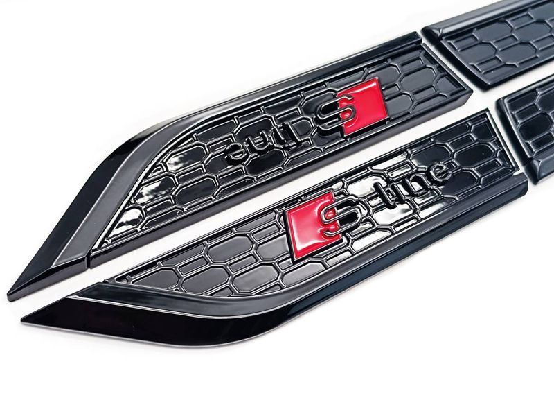 Комплект чорних емблем на крила Audi A5 F5 2016- S-Line - Tuning Exclusive Black Edition 4 шт 431056 фото