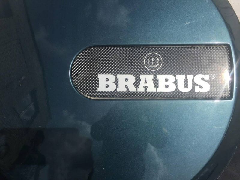 Емблема кришки запасного колеса Brabus на Mercedes G-Class W463 карбон 417377 фото