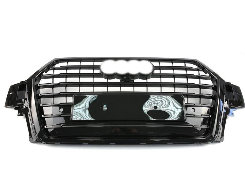 Решетка радиатора на Audi Q7 2015-2020 в стиле SQ7 Black 427424 фото