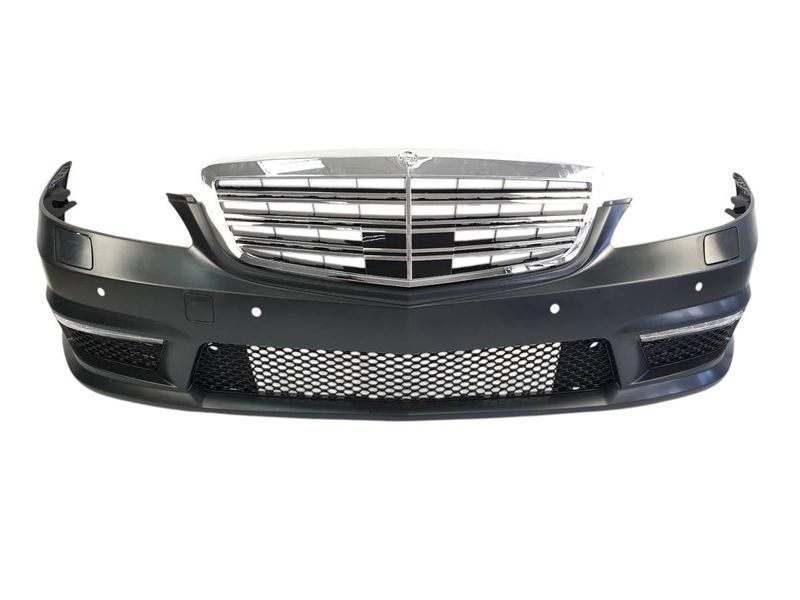 Комплект обвеса передний и задний бампер на Mercedes S-class W221 2009-2013 в стиле S65 429775 фото