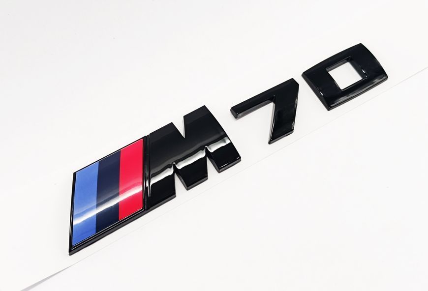 Автологотип емблема напис BMW M70 Black Shadow Edition чорний глянець 51145A63D07 522765 фото