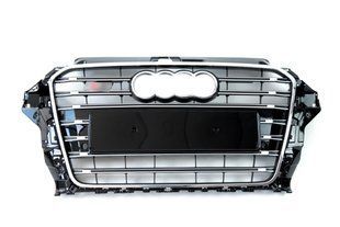 Решітка радіатора на Audi A3 2012-2016 стиль S3 Chrome Black 427361 фото