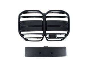 Ноздри Черный глянец (Двойные M-Look) под дистроник на BMW 4 G22, G23 2020- 429917 фото