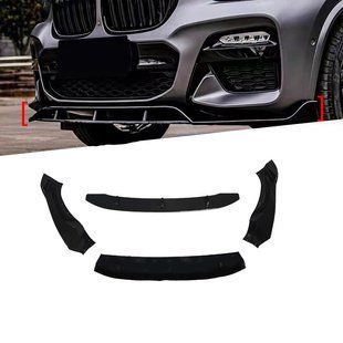 Губа переднего бампера на BMW X3 G01 2018-2022 M Paket Черный глянец 428453 фото