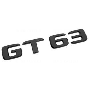 Автологотип емблема напис Mercedes GT63 Black Package чорний глянець 522138 фото