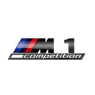 Автологотип емблема напис BMW M1 Competition Black Shadow Edition чорний глянець 401653 фото