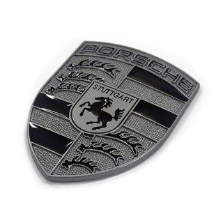 Автологотип шильдик эмблема Porsche Black на капот графитовый 523222 фото