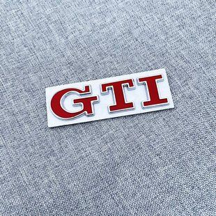 Автологотип емблема напис Volkswagen GTI на кришку багажника червоний хром 237953 фото