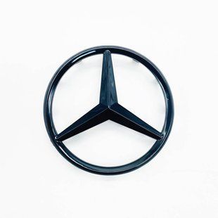 Значок емблема на кермо Mercedes 57мм чорна 424939 фото