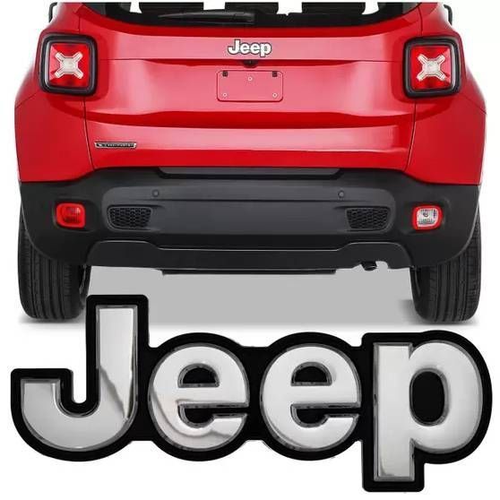 Емблема напис Jeep Renegade хром на кришку багажника 68317240AA 260779 фото