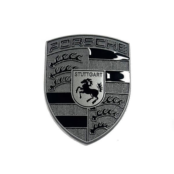 Автологотип шильдик эмблема Porsche Black на капот графитовый 523222 фото
