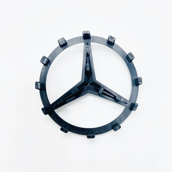Значок эмблема на руль Mercedes 57мм черная 424939 фото
