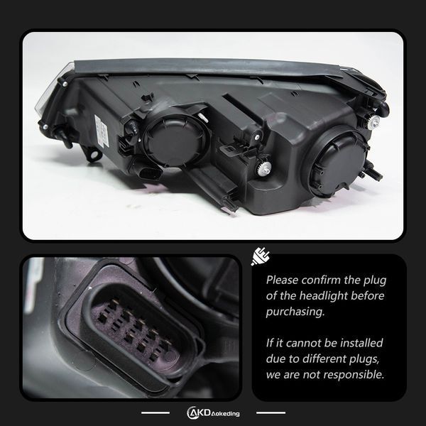 Передние фары на Volkswagen Touareg 2010-2014 Xenon взамен галогена 430507 фото