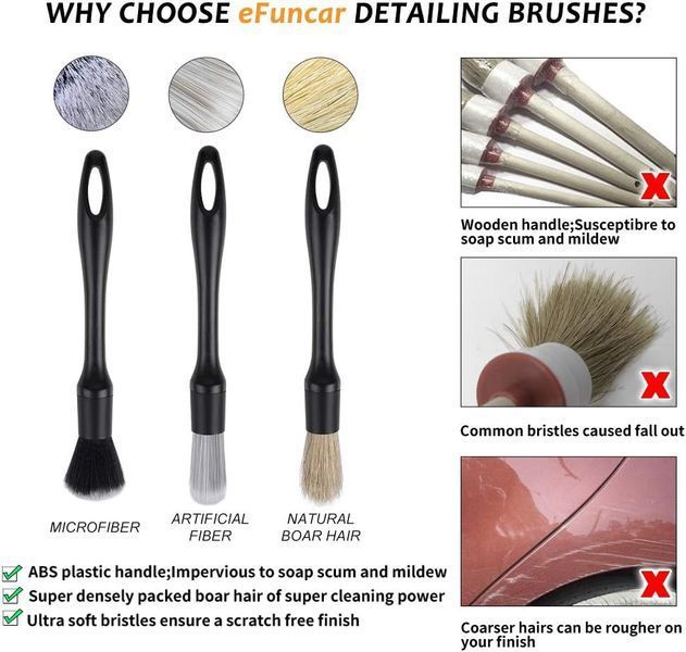 Щетка для детейлинга Interior Detailing Brush Natural Boar Hair 407392 фото
