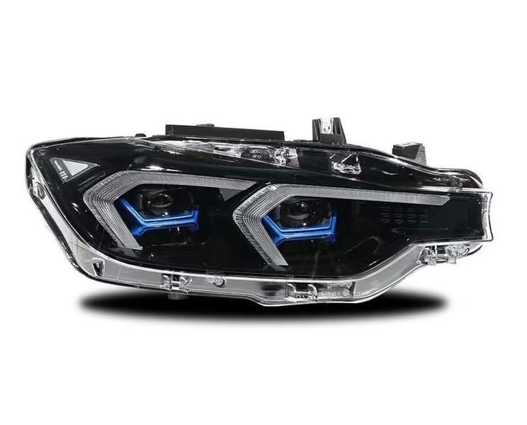 Передние фары на BMW 3 Series F30 2013-2018 FULL LED G20 look вместо оригинальных галогеновых фар 430390 фото