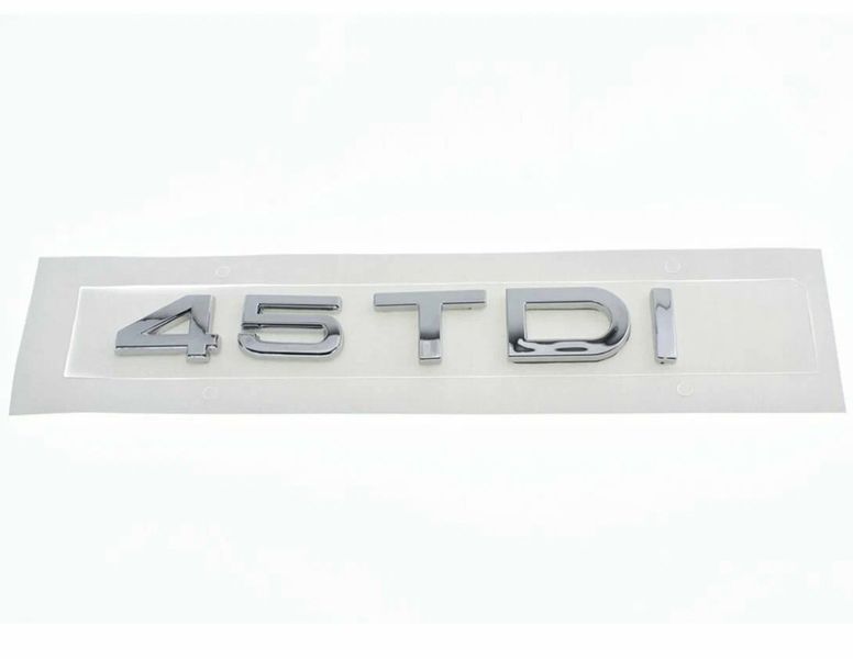 Автологотип шильдик эмблема надпись Audi 45TDI хром на крышку багажника 523401 фото