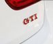 Автологотип емблема напис Volkswagen GTI на кришку багажника червоний хром 237953 фото 2