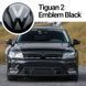 Накладка на емблему Volkswagen Tiguan 2015-2020 чорний глянець в решітку радіатора 521657 фото 2