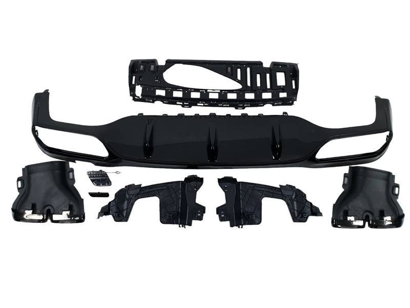 Диффузор (заднего бампера) Black/Black Pipe (стиль E63) AMG на Mercedes E-class W213 2016-2020 427861 фото Диффузор (заднего бампера) Black/Black Pipe (стиль E63) AMG на Mercedes E-class W213 2016-2020 427861 фото