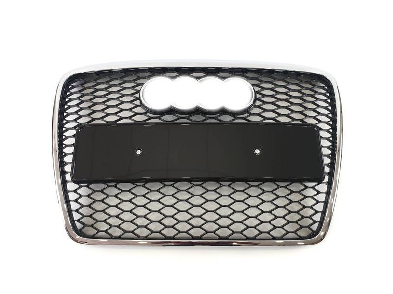 Решетка радиатора на Audi A6 C6 2004-2011 в стиле RS6 Chrome Black без PDC 427306 фото Решетка радиатора на Audi A6 C6 2004-2011 в стиле RS6 Chrome Black без PDC 427306 фото