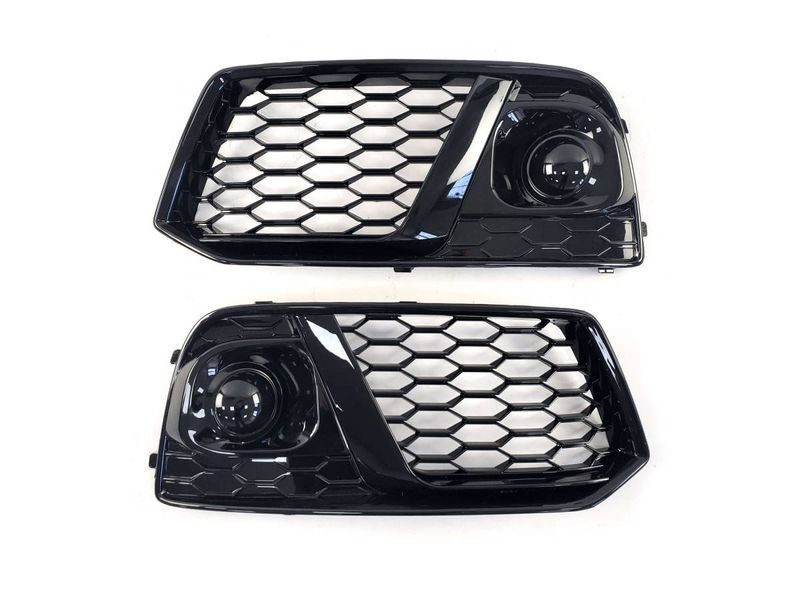 Решетки в бампер Full Black ( в стиле RSQ5 ) на Audi Q5 2016-2020 429148 фото