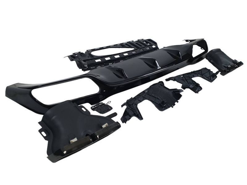 Диффузор (заднего бампера) Black/Black Pipe (стиль E63) AMG на Mercedes E-class W213 2016-2020 427861 фото Диффузор (заднего бампера) Black/Black Pipe (стиль E63) AMG на Mercedes E-class W213 2016-2020 427861 фото