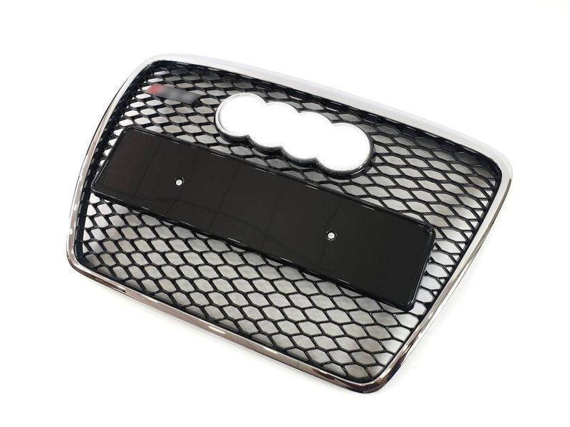Решетка радиатора на Audi A6 C6 2004-2011 в стиле RS6 Chrome Black без PDC 427306 фото Решетка радиатора на Audi A6 C6 2004-2011 в стиле RS6 Chrome Black без PDC 427306 фото