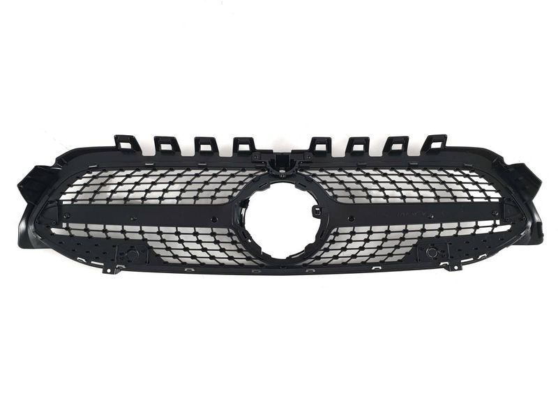 Решетка радиатора на Mercedes A-class W177 2018-2022 Black Diamond под камеру 427436 фото