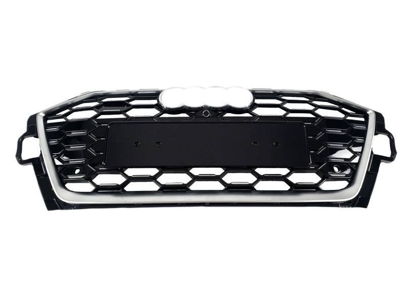 Решетка радиатора на Audi A4 B9 2019- в стиле S4 Silver Black 427374 фото Решетка радиатора на Audi A4 B9 2019- в стиле S4 Silver Black 427374 фото
