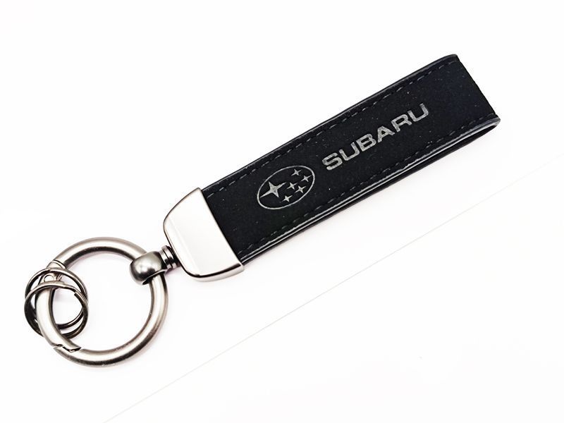 Автомобільний брелок на ключі Subaru BrelOK чорна замша 431211 фото