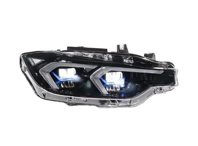 Передние фары на BMW 3 Series F30 2013-2018 FULL LED G20 look вместо оригинальных галогеновых фар 430390 фото